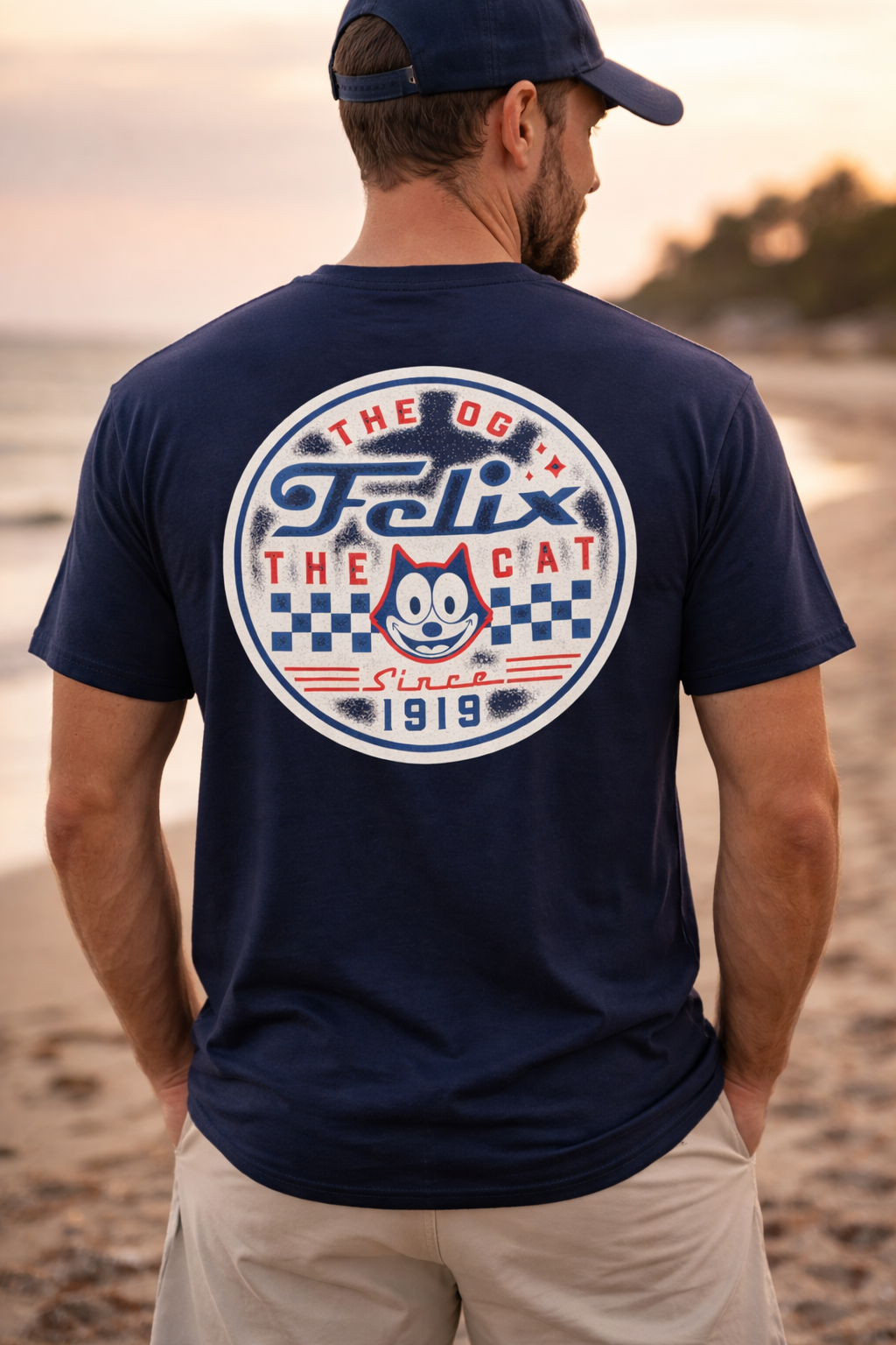 Felix Racer Tee in Navy