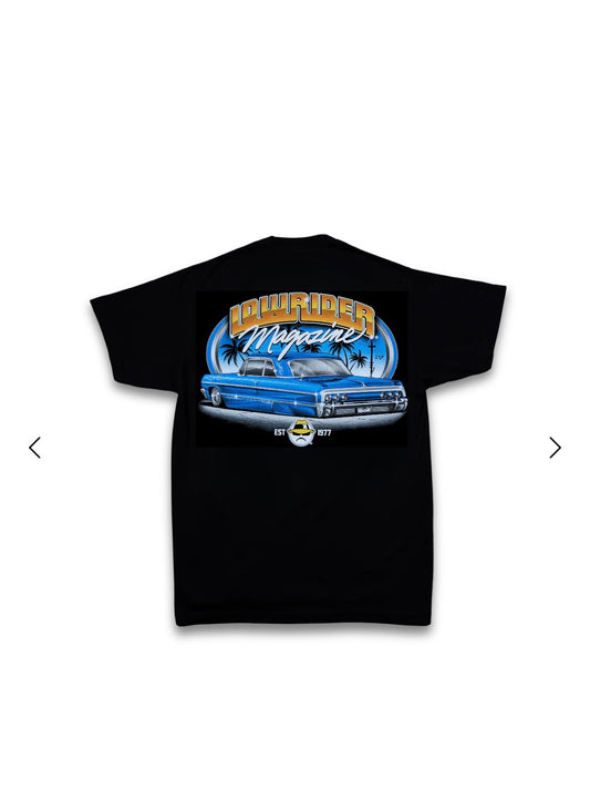 Lowrider magazine Tee Scrapin Blue