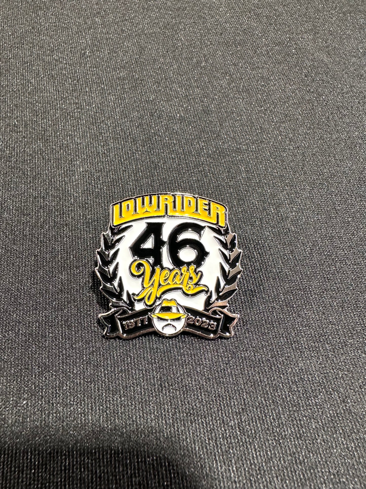 Lowrider 46 Year Anniversary metal Pin